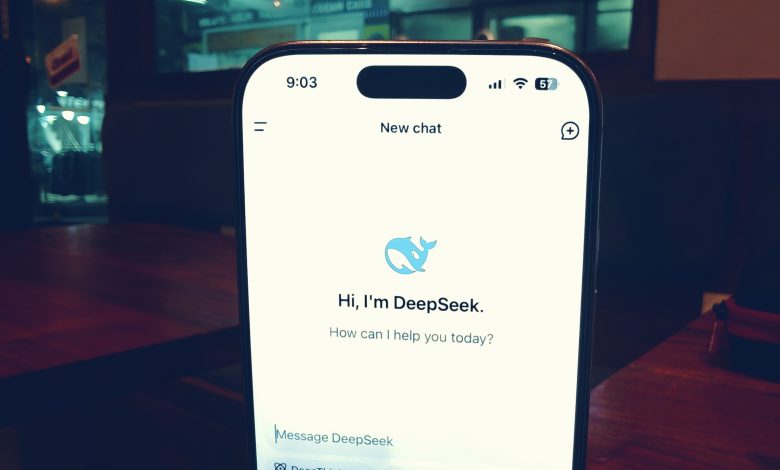 DeepSeek AI running on an iPhone.