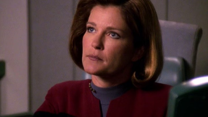 Kate Mulgrew in Star Trek: Voyager.