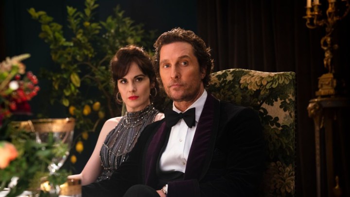 Michelle Dockery and Matthew McConaughey in The Gentleman.