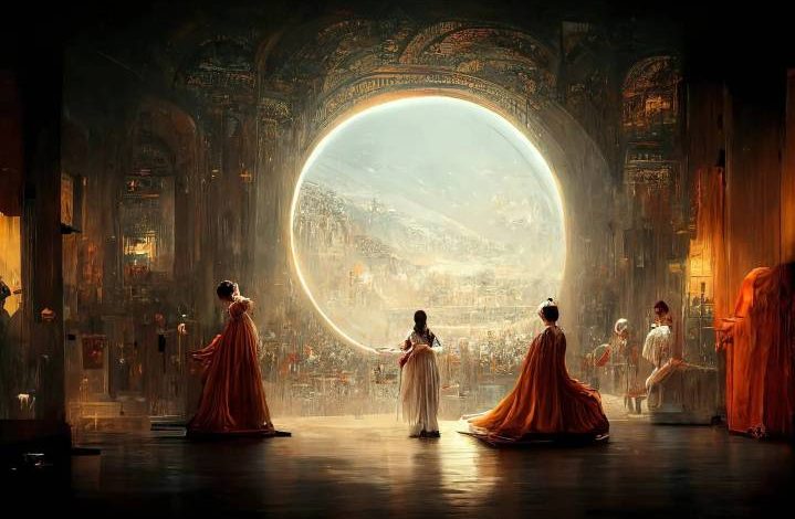 Théâtre D'opéra Spatial, a Midjourney image that won first prize in a digital art competition