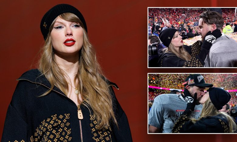 Taylor Swift cheers on Travis Kelce, Chiefs in $10,000 Louis Vuitton outfit at AFC Championship