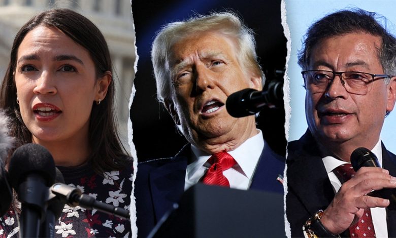 Split of AOC, Trump and Petro