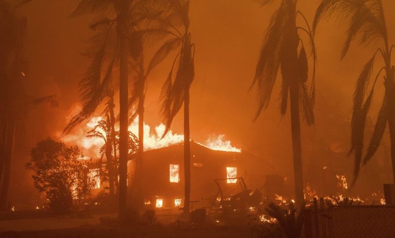 Home burns in California