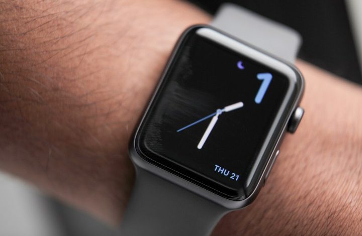 The Apple Watch Series 3 on a person's wrist.