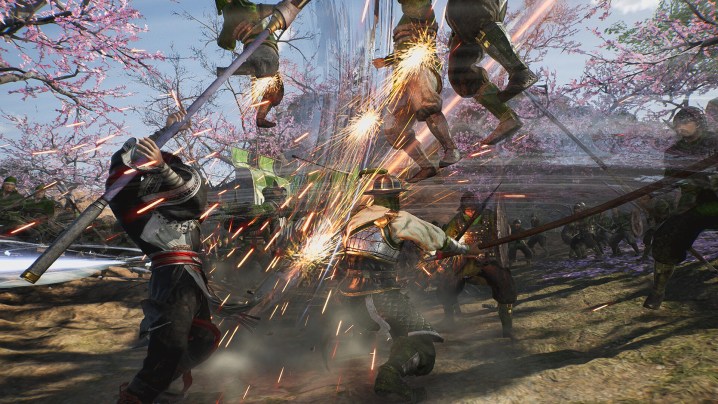 A warriors slashes enemies in Dynasty Warriors: Origins.