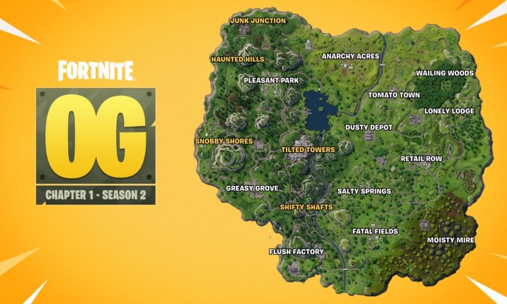 Fortnite OG Season 2 map