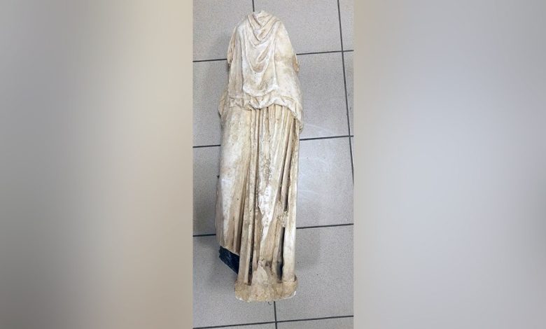 A 2,000-year-old statue is found abandoned in a garbage bag in Greece