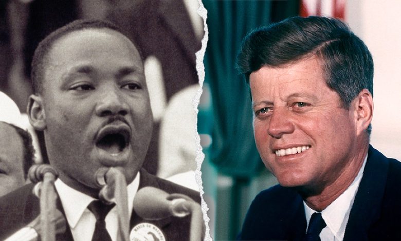 MLK and JFK in photo split