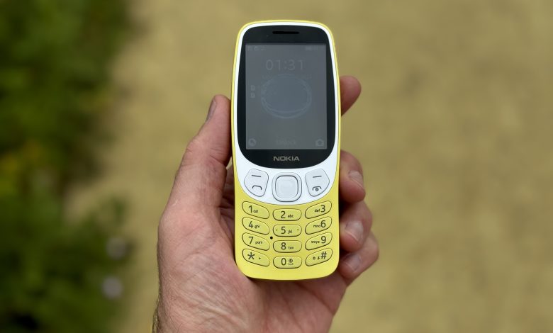 A person holding the Nokia 3210.