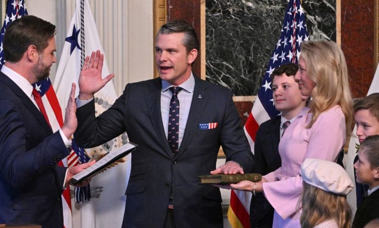 pete hegseth swearing in