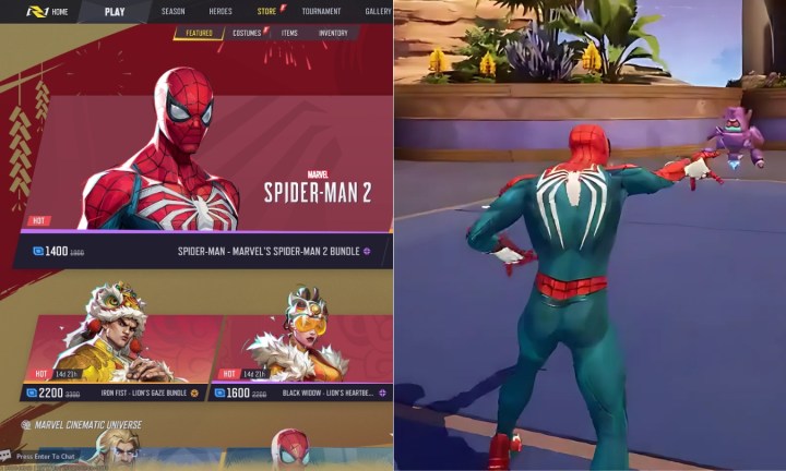 Spider-Man 2 Marvel Rivals skin in shop and in-game