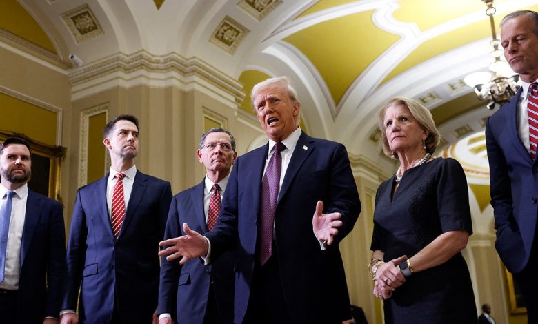 JD Vance, Tom Cotton, John Barrasso, Donald Trump, Shelley Moore Capito, John Thune