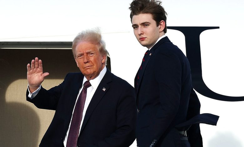 Barron Trump with Donald