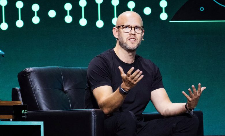 Spotify shares pop 10% after company reports first profitable year