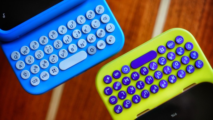 Close up of the keys on the Clicks for Android keyboard accessory