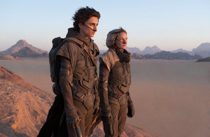 Timothee Chalamet and Rebecca Ferguson in "Dune."