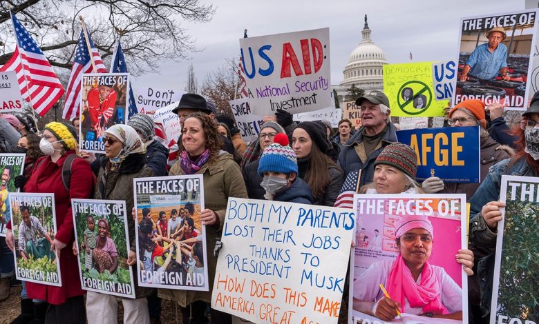 USAID protest