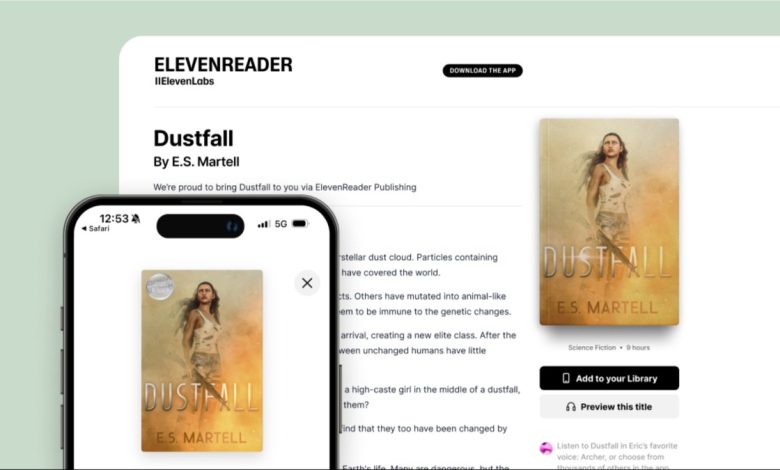 ElevenLabs now lets authors create and publish audiobooks on its own platform