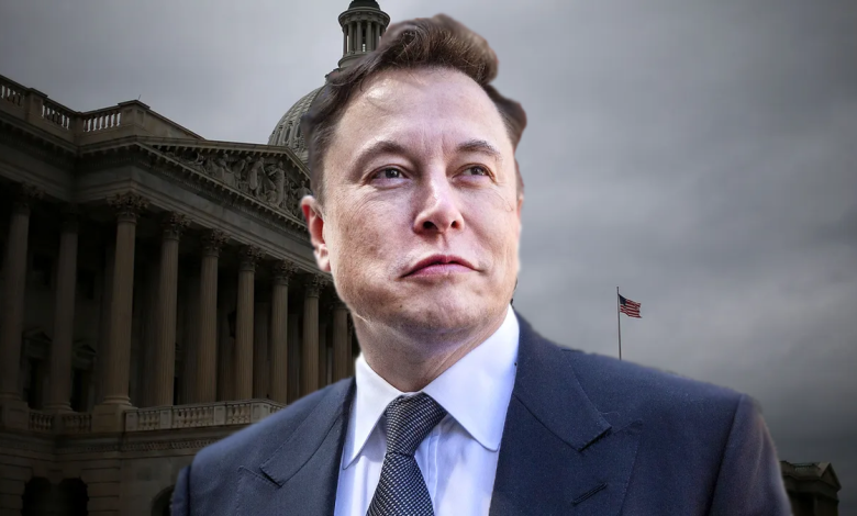 Elon Musk and the U.S. Capitol building