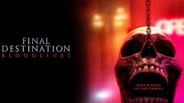 A skull has a chain hanging from its nose in Final Destination Bloodlines.