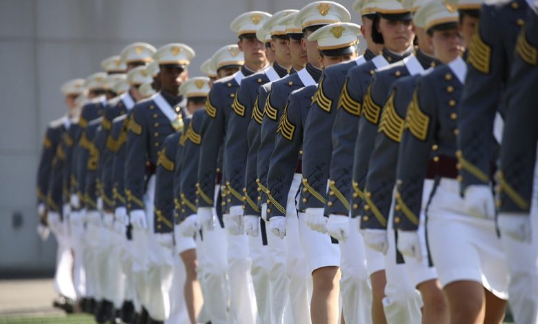 West Point grads walk into graduation