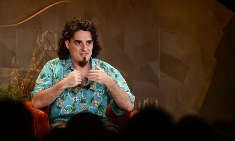 Palmer Luckey, founder of Oculus and Anduril Industries, speaks during The Wall Street Journal's WSJ Tech Live conference in Laguna Beach, California on October 16, 2023. (Photo by PATRICK T. FALLON/AFP via Getty Images)