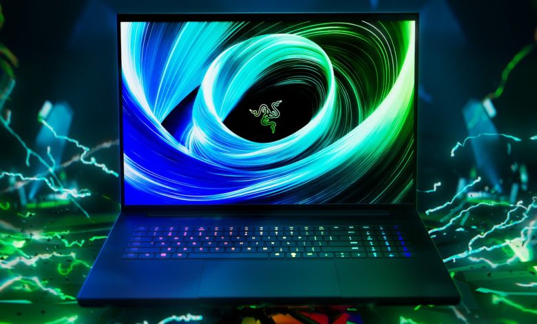 Front view of the new Razer Blade 18 laptop