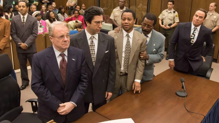 Characters from American Crime Story in court.