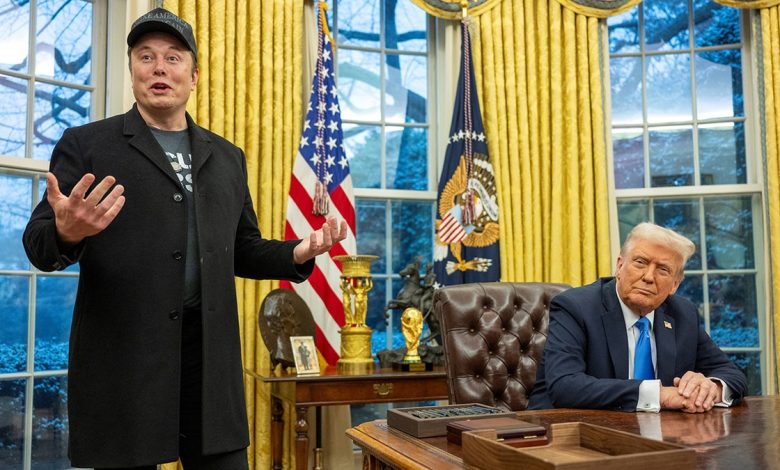 Elon Musk and President Donald Trump