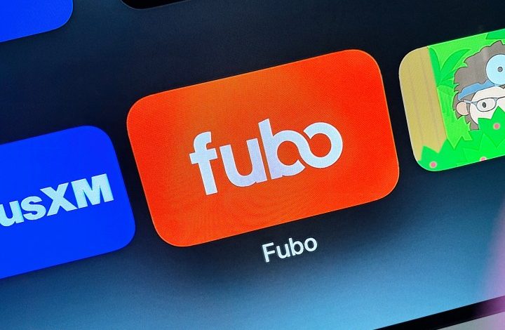 The Fubo app icon on Apple TV.