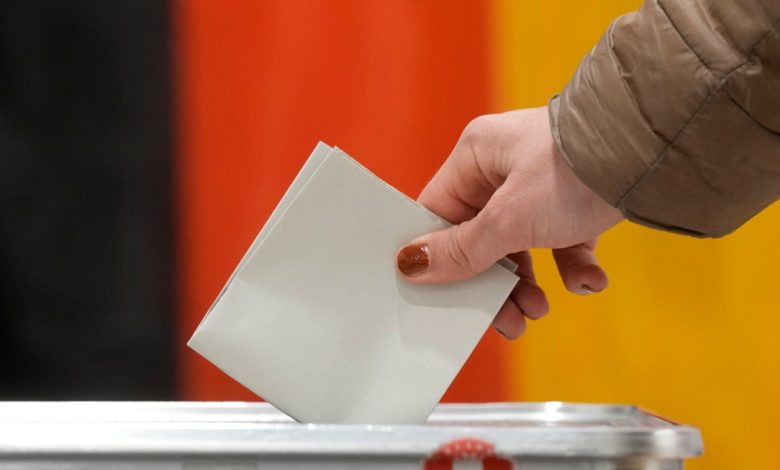 German election exit polls suggest conservative candidate pulling ahead