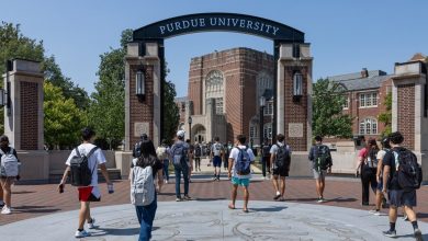 General view of the campus of Purdue University before the game against the Illinois Fighting Illini on September 30, 2023 in West Lafayette, Indiana.