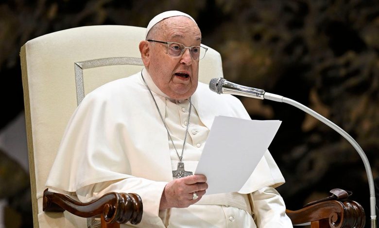 Pope Francis shares message from hospital bed while in critical condition