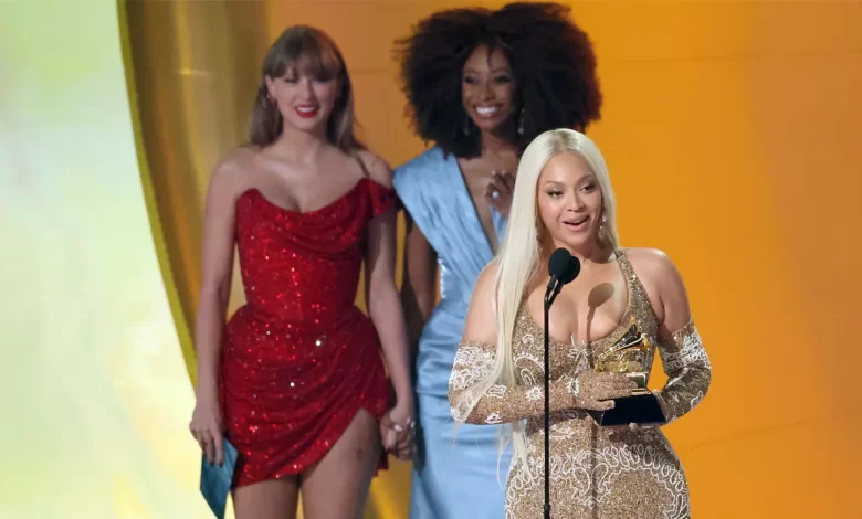 Taylor Swift presents Beyoncé Grammy for best country album: 'Was not expecting this'