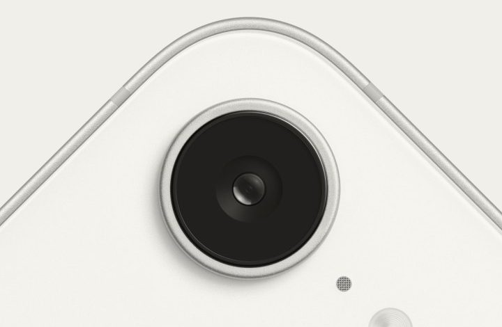 Close-up view of the iPhone 16e rear camera