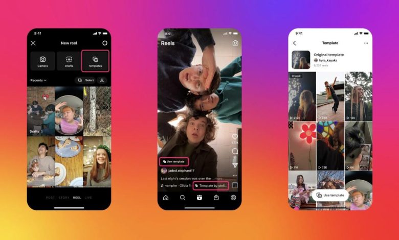 Instagram's new Reels Templates