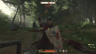 The player attacks an enemy soldier.