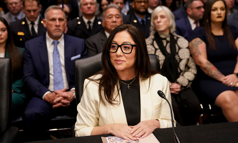 Lori Chavez-DeRemer, labor secretary nominee, attends her Senate Health, Education, Labor and Pensions Committee confirmation hearing in Washington on Feb. 19, 2025.