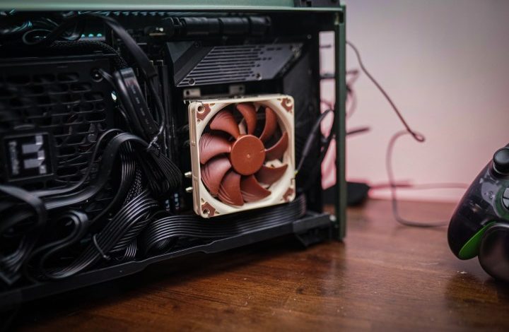 A Noctua cooler installed in a PC.