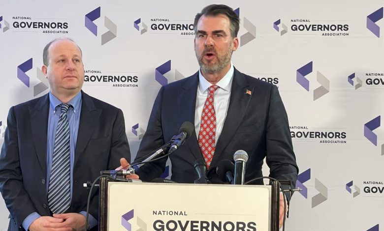 governors Stitt and Polis