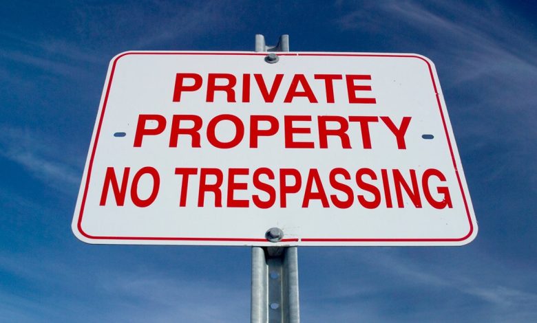 Private property sign