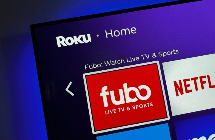 The Fubo app is displayed on a Roku device.