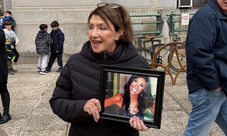 Sandee Greenberg in Philadelphia after a settlement was reached with the city in her daughter Ellen's case