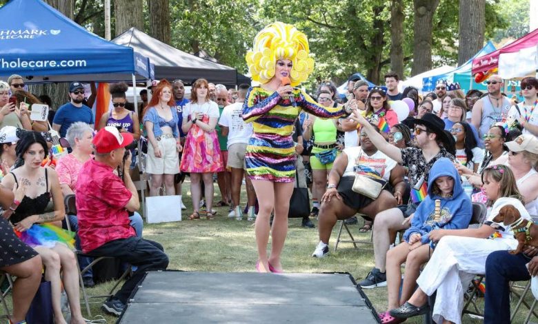 Drag queen show outdoors