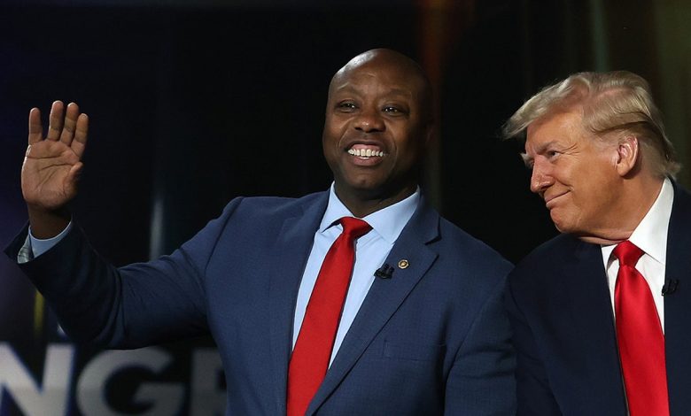 Sen. Tim Scott with Trump in SC