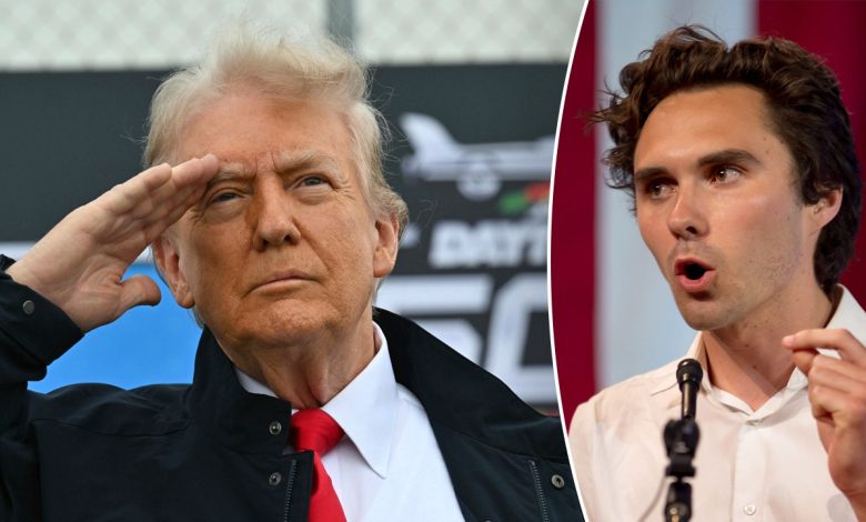 Trump's Daytona 500 visit draws criticism from David Hogg