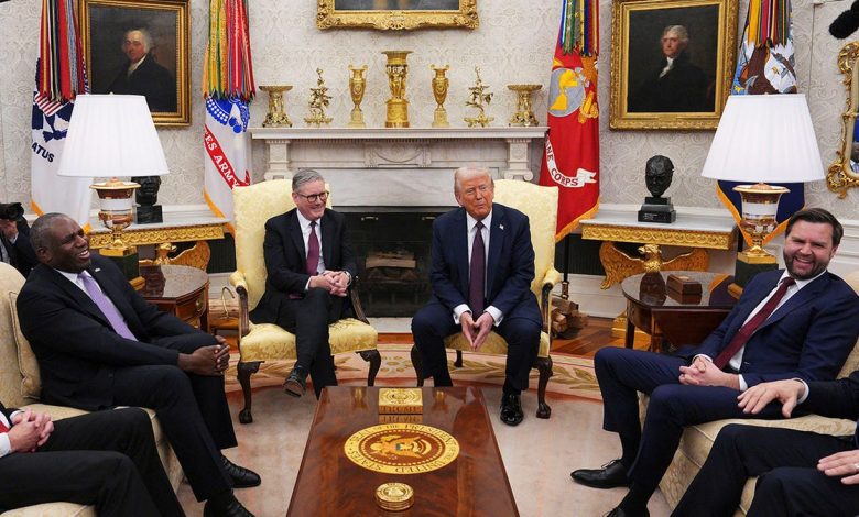 President Donald Trump meets with British Prime Minister Keir Starmer in the Oval Office