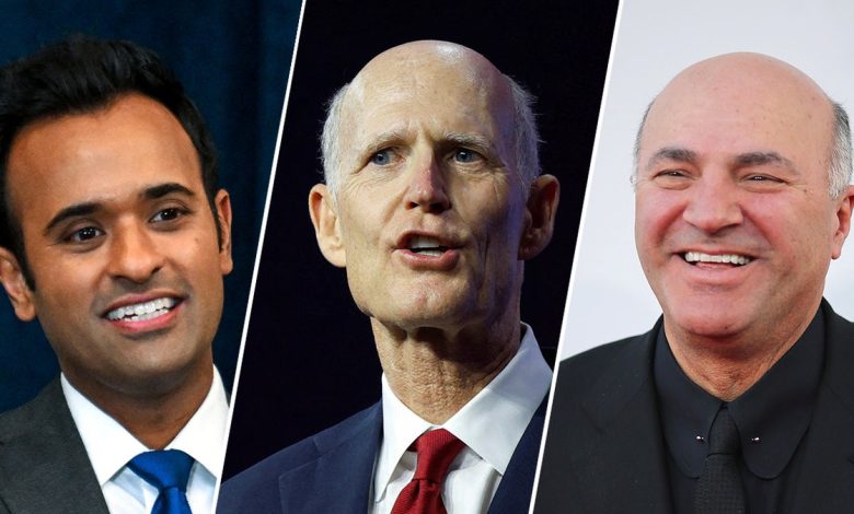 Vivek Ramaswamy, Rick Scott, Kevin O'Leary