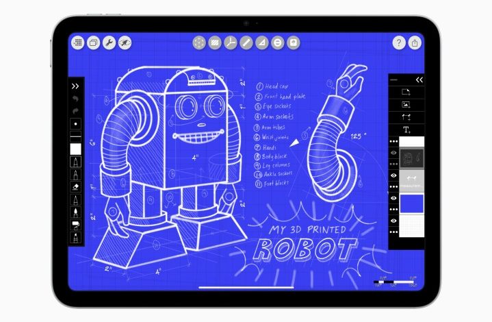 Apple iPad showing Morpholio Trace app.