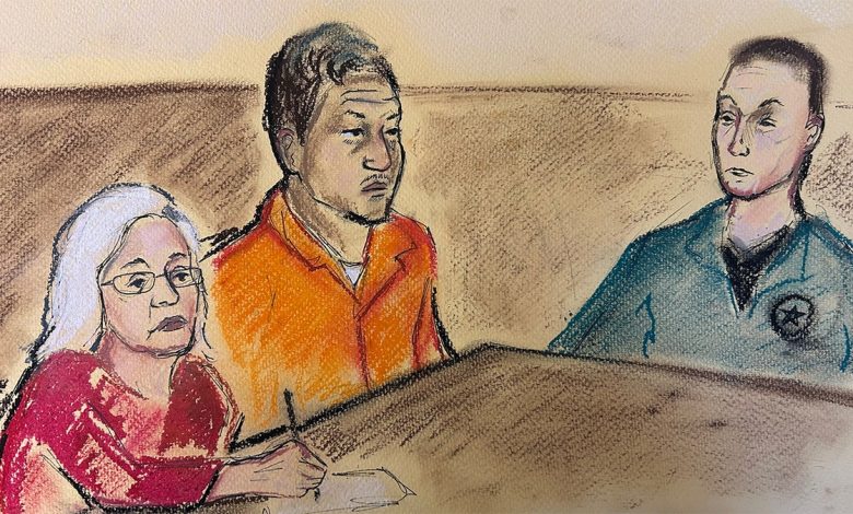 Court sketch of Jose Ibarra.